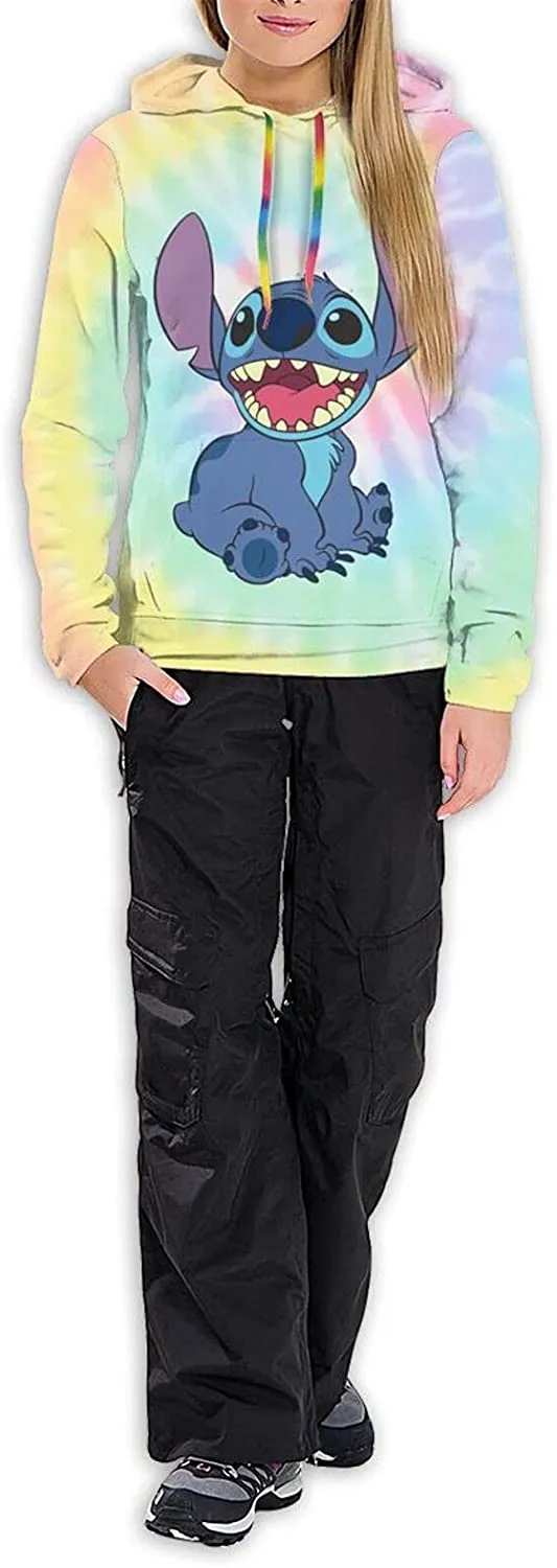 3D Cute lilo Stitch Hoodie Pullover Sweatshirt Novelty Anime Hoodies