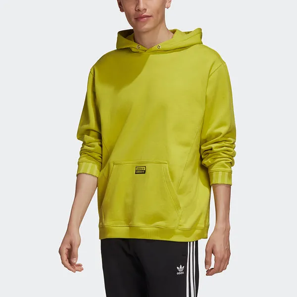 adidas originals Fashion Hoody Casual Sports Pullover Green Yellow