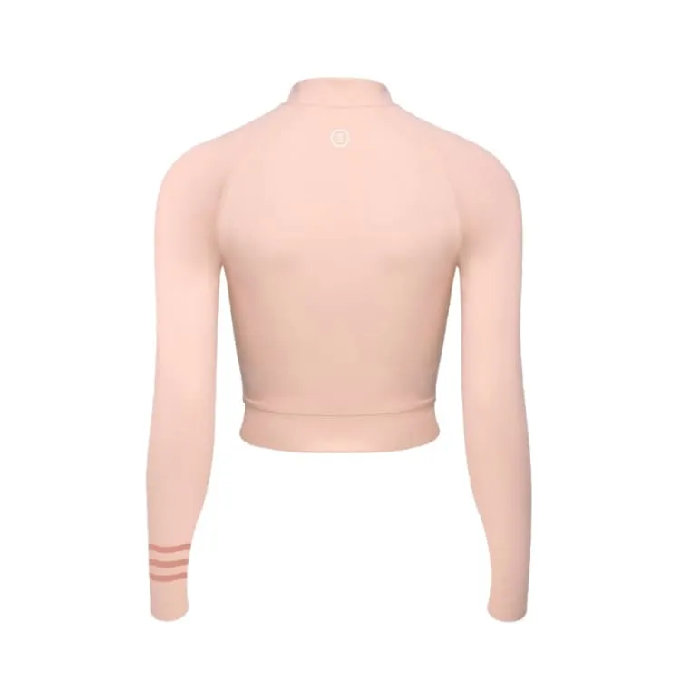 Barrel Women Resort Half Zip Crop Rashguard-PEACH