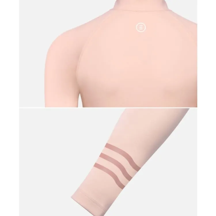 Barrel Women Resort Half Zip Crop Rashguard-PEACH