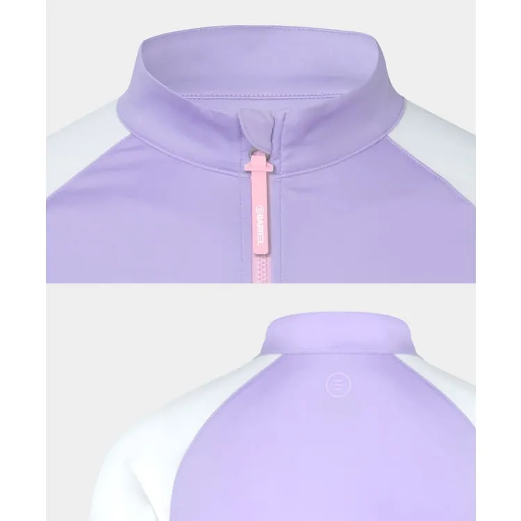 Barrel Women Romantic Crop Zip Up Rashguard-PURPLE