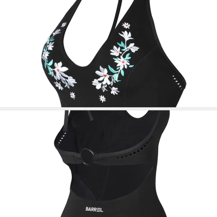 Barrel Womens 0.5mm Neoprene Halter OnePiece-BLACK