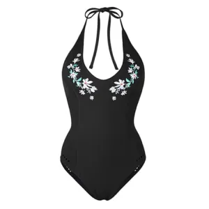 Barrel Womens 0.5mm Neoprene Halter OnePiece-BLACK
