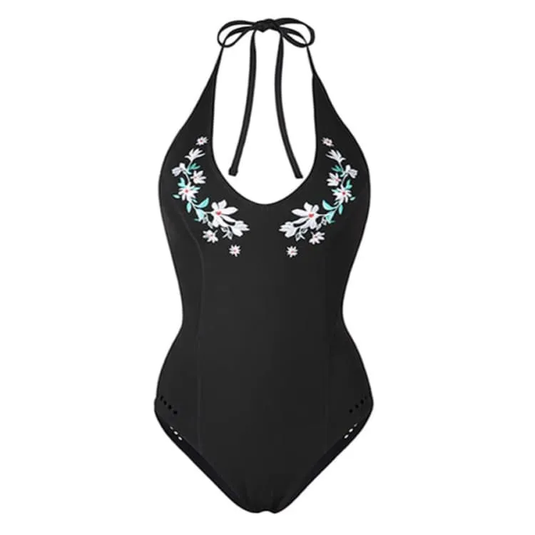 Barrel Womens 0.5mm Neoprene Halter OnePiece-BLACK