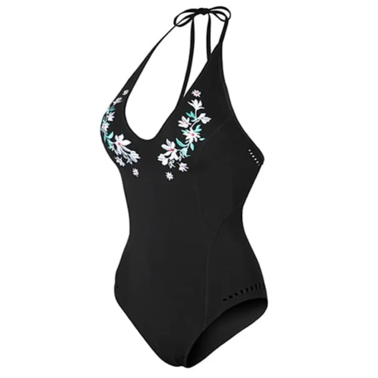 Barrel Womens 0.5mm Neoprene Halter OnePiece-BLACK