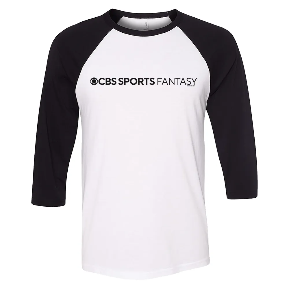 CBS Sports Fantasy Logo 3/4 Sleeve Baseball T-Shirt