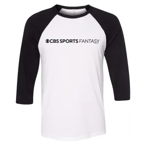 CBS Sports Fantasy Logo 3/4 Sleeve Baseball T-Shirt