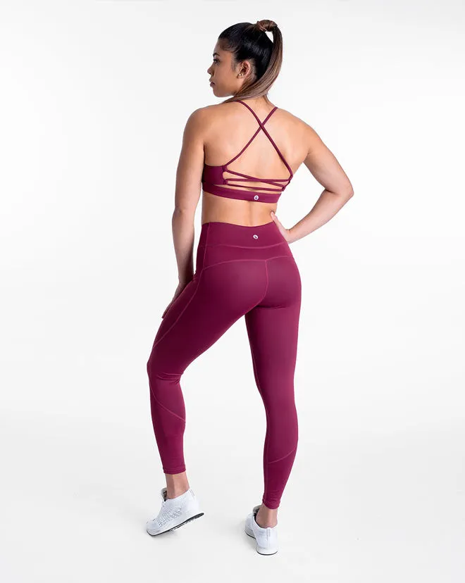 Contour Athleisure Set - Red Plum