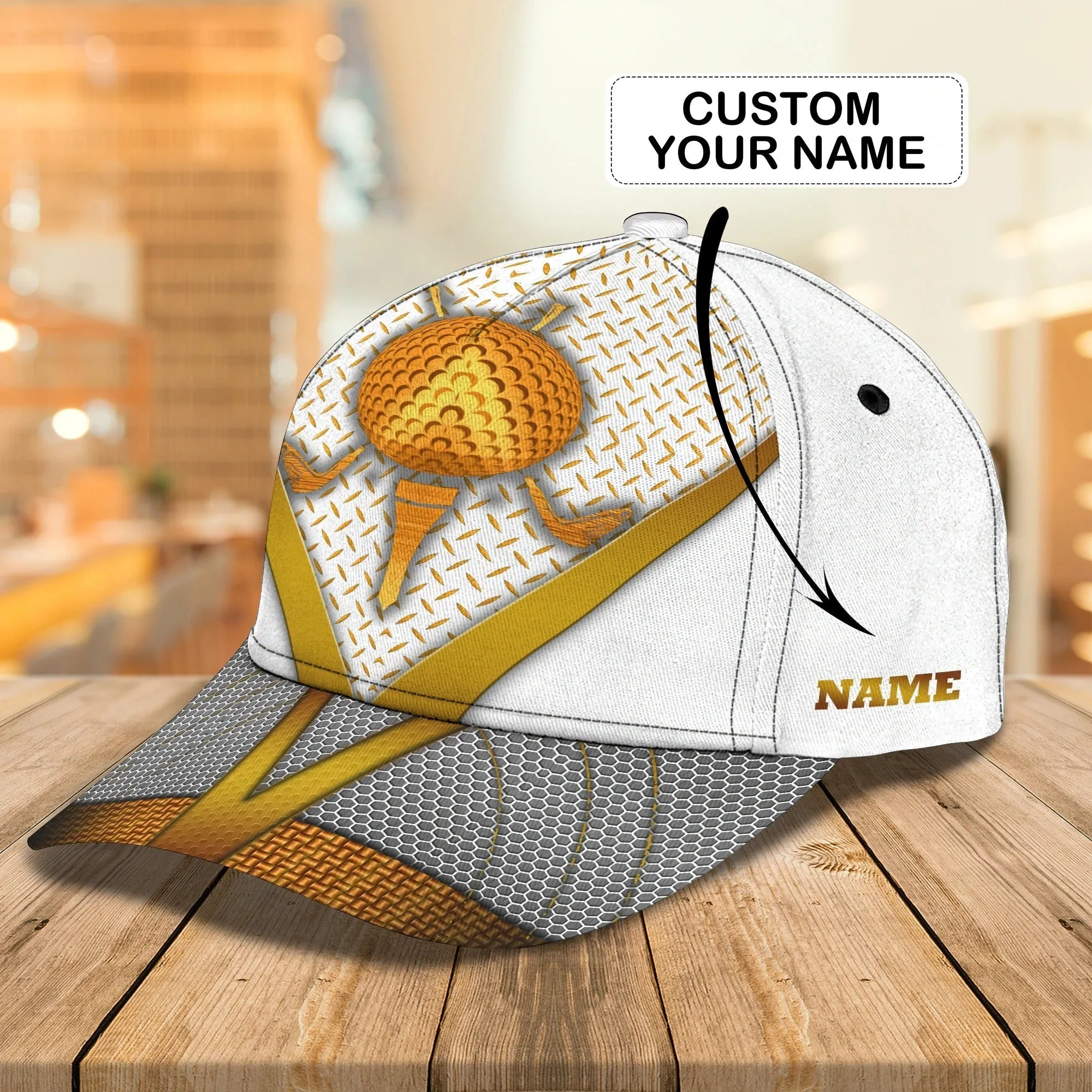 Custom Name 3D Full Print Cap Gifts For A Golf Lover, Golfing Cap Hat For Men, Summer Cap For Golfer