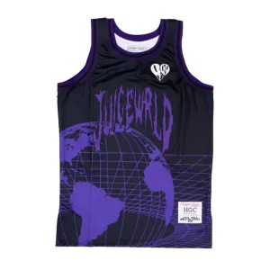 Juice WRLD Globe Basketball Jersey-Black/Purple