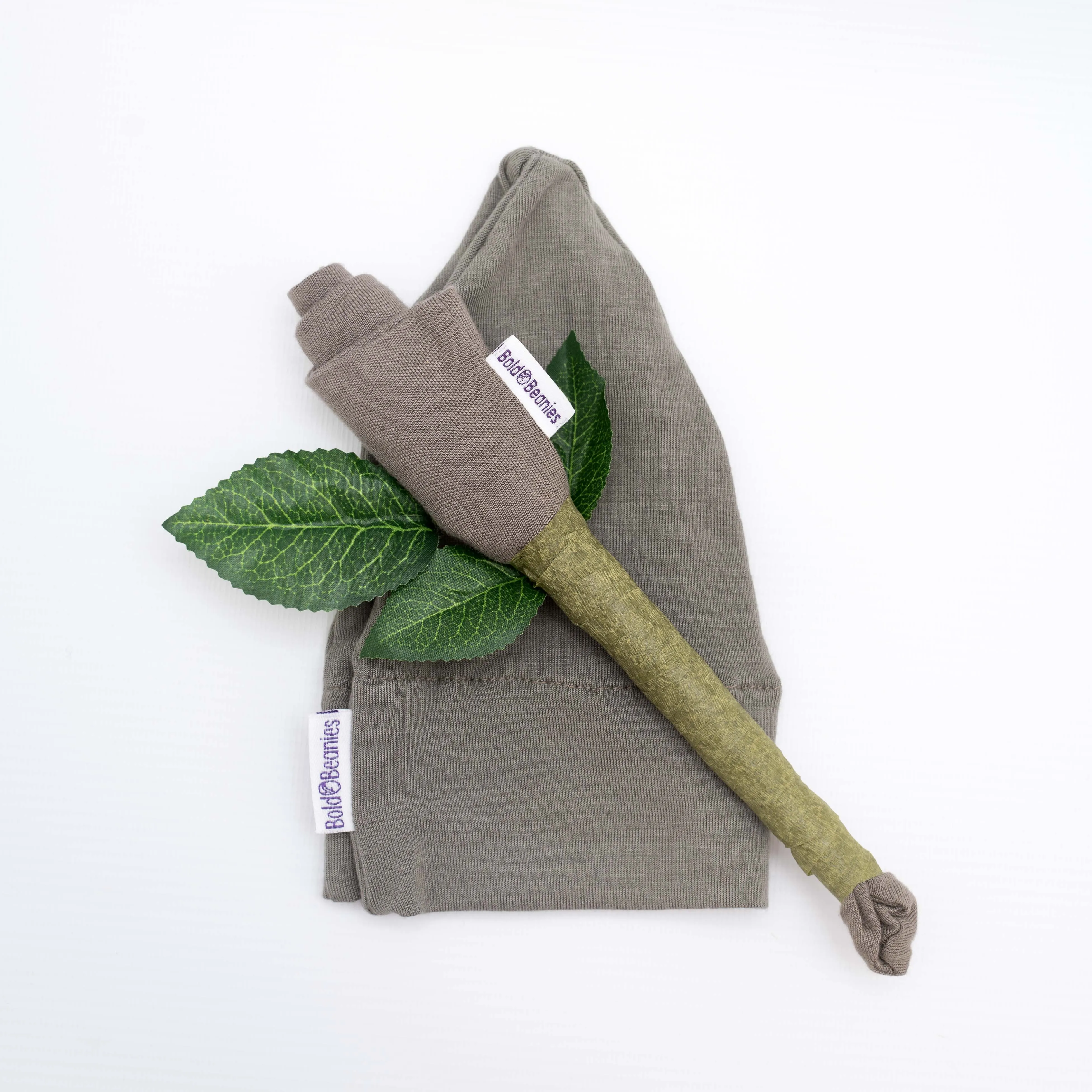 Khaki Women Plain Hair Loss Beanie Hat
