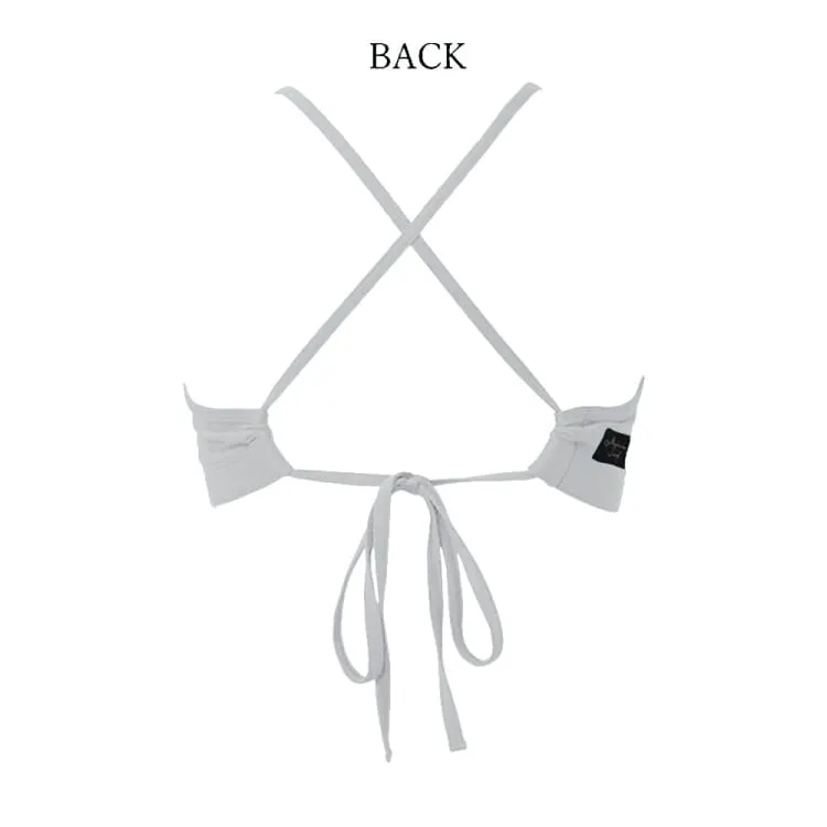 Maka-Hou Women Back Cross Bra Top-LIGHTGRAY (Japanese Brand)