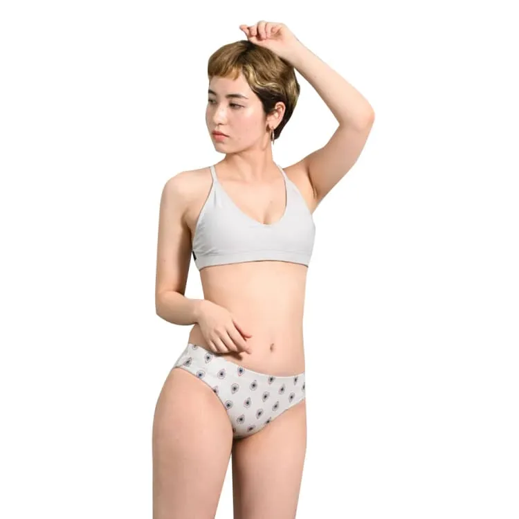 Maka-Hou Women Back Cross Bra Top-LIGHTGRAY (Japanese Brand)