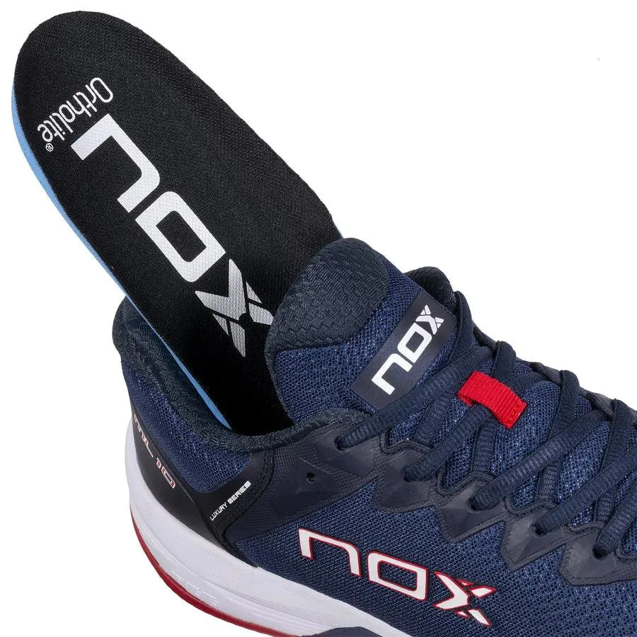 Nox Padel Shoes ML10 HEXA Blue Navy/Red