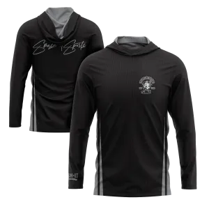 Smash It Sports Hooded Long Sleeve Tee - Black/Gray