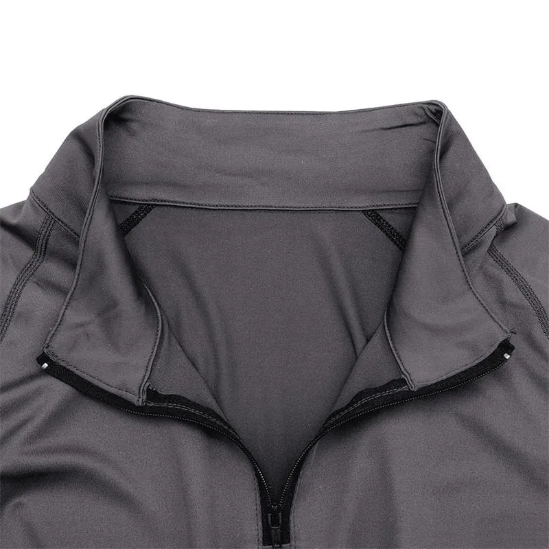 Sports Compression Men's Zipper Short Sleeves T-Shirt - SF0645