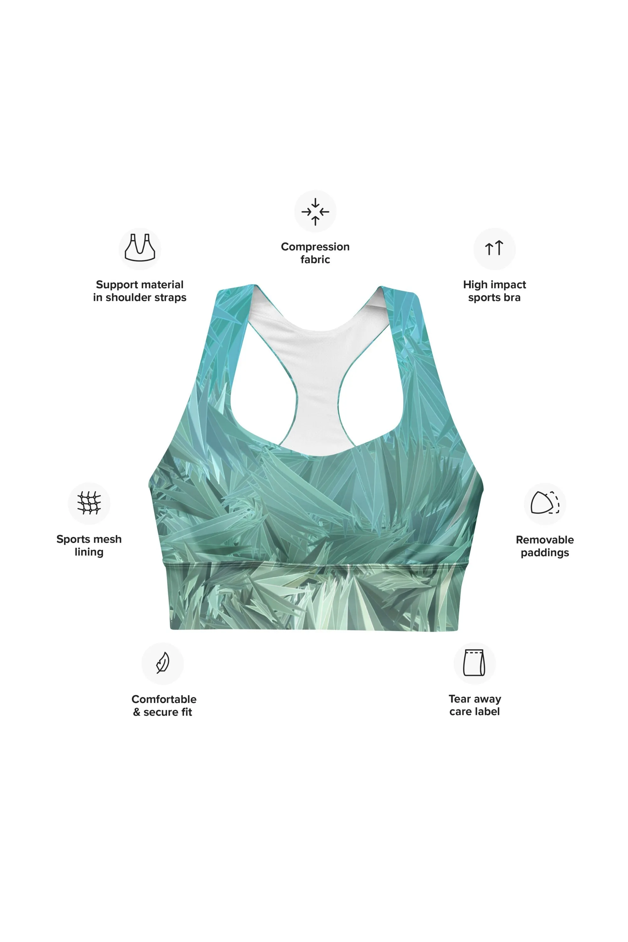 Wai Mana Longline sports bra
