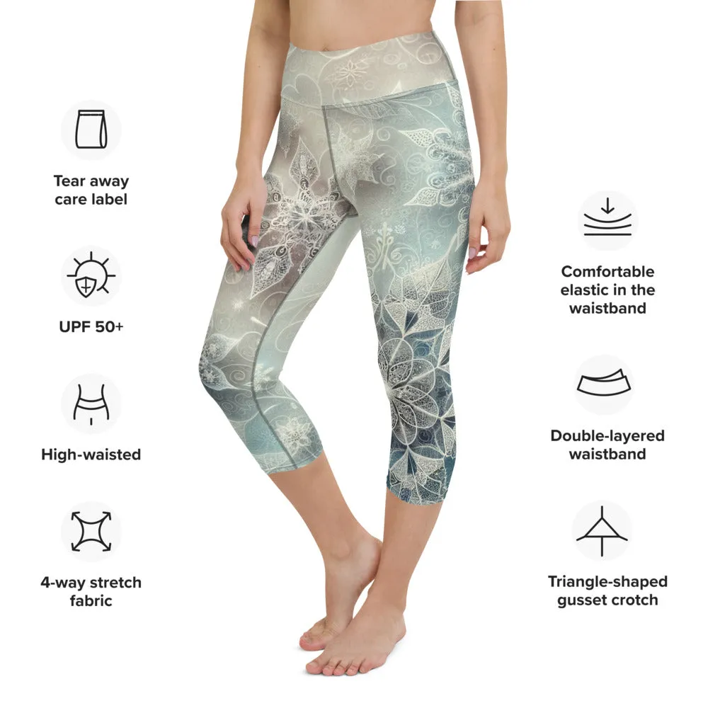 Whimsical Winter Wear Yoga Capri Leggings
