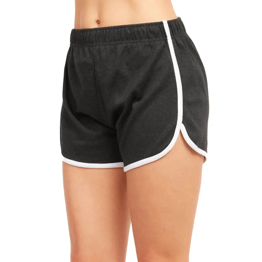 Women's Cotton Dolphin Shorts Casual Athletic Exercise Yoga Sports Dance Grey M